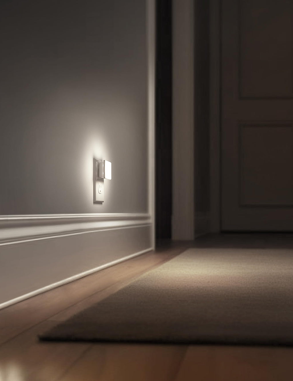 L LOHAS LED Night Lights Plug into Wall 2-Pack, 0.3W Plug in Night Light, Dusk to Dawn, 3000K Soft White, Bright Nightlight Auto-On/Off, for Adults Kids Room Bedroom Bathroom Hallway Kitchen, Non-Dim