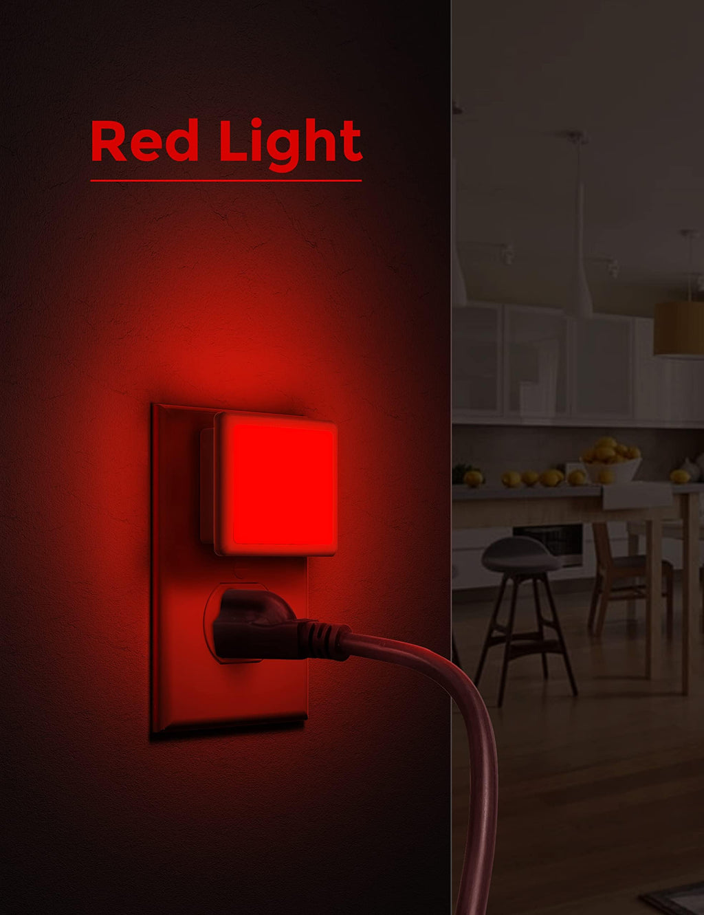 L LOHAS LED Night Lights Plug into Wall 2-Pack, 0.3W Plug in Night Light, Dusk to Dawn, 3000K Soft White, Bright Nightlight Auto-On/Off, for Adults Kids Room Bedroom Bathroom Hallway Kitchen, Non-Dim