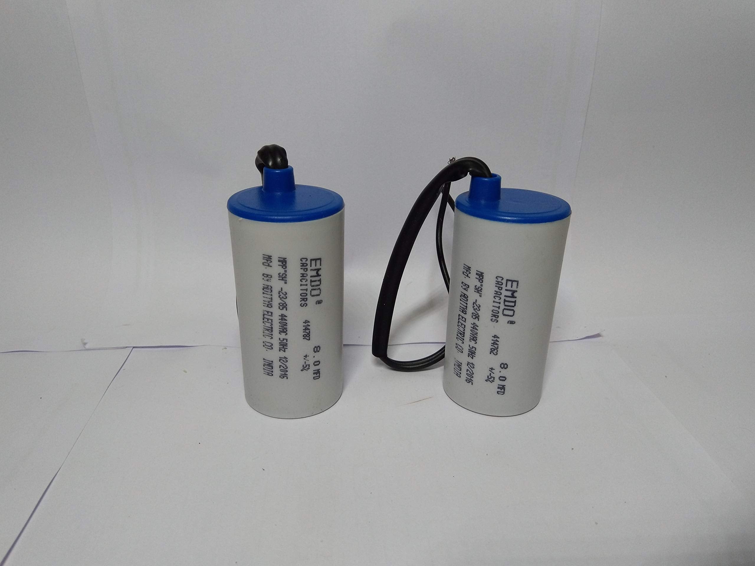 VT - Emdo 12.5MFD Running Capacitor For Motor Run, 440Volt (Off White, Pack of 2)