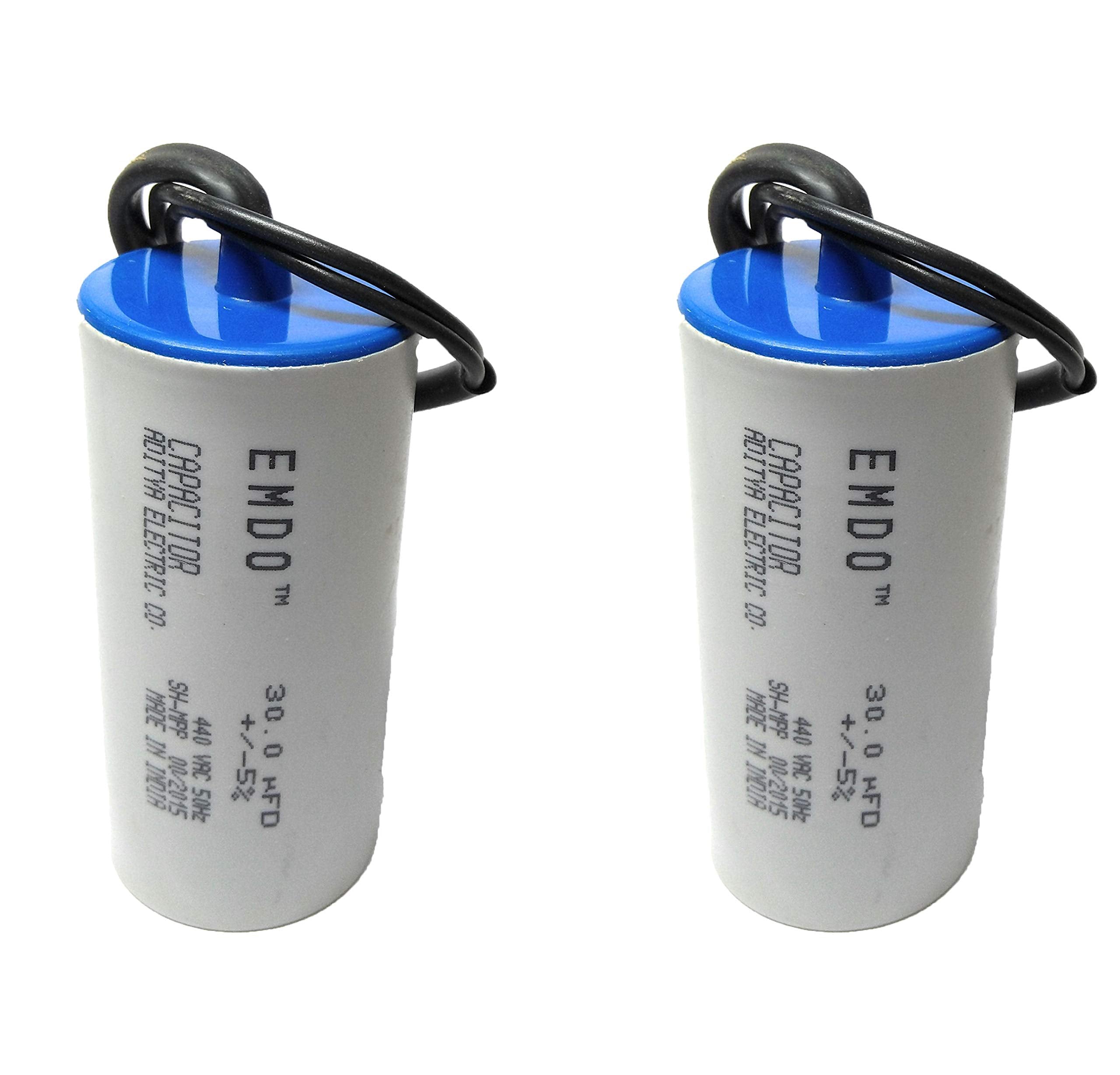 VT - Emdo 12.5MFD Running Capacitor For Motor Run, 440Volt (Off White, Pack of 2)