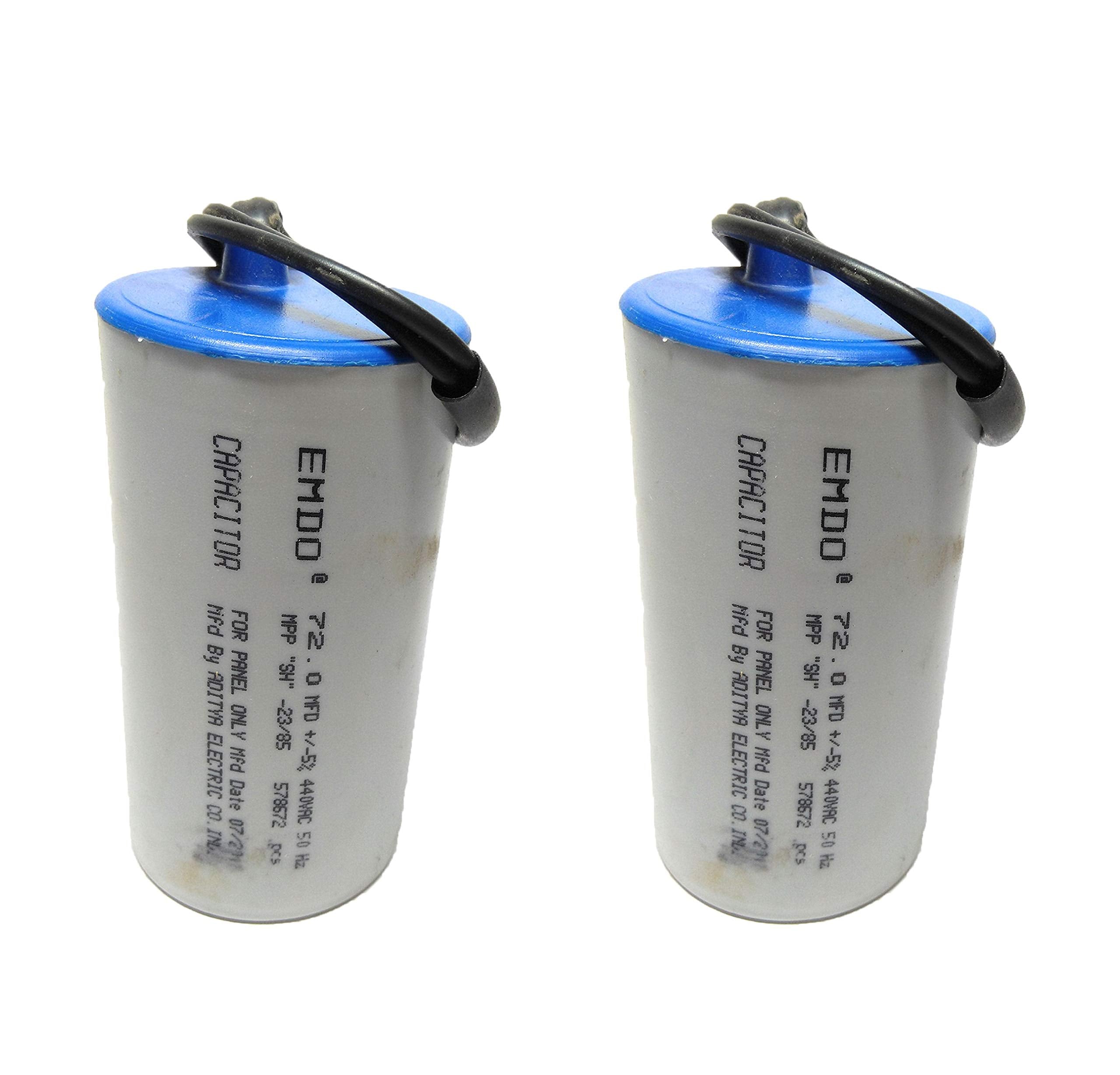 VT - Emdo 12.5MFD Running Capacitor For Motor Run, 440Volt (Off White, Pack of 2)