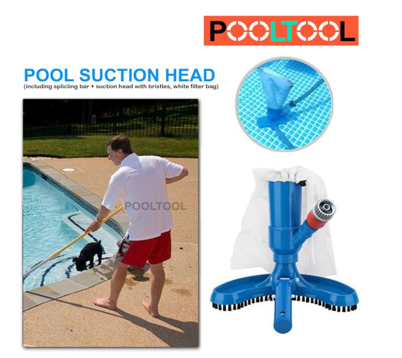 Portable vacuum jet head cleaning brush