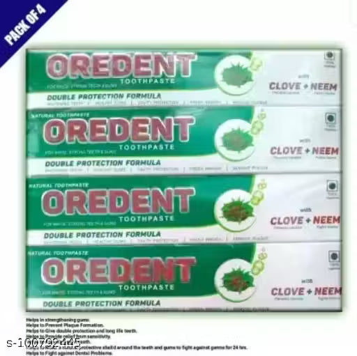 ALTOS Oredent Ayurvedic Neem Toothpaste for Men & Women 400g Pack of 4
